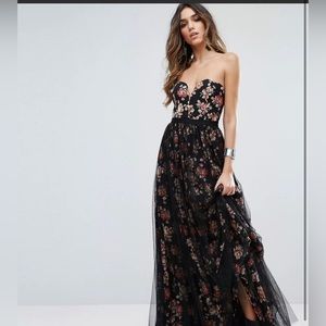 FREE PEOPLE floral printed maxi ball gown